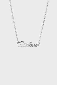 Stolen Script Necklace