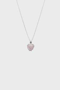 Love Claw Necklace - Rose Quartz