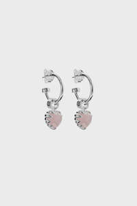 Love Anchor Earrings - Rose Quartz