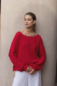 Clothing: Close Knit Sweater - Red