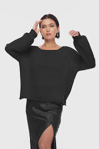 Close Knit Sweater -  Black