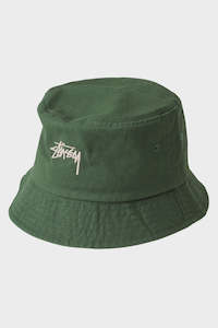 Stock Bucket Hat - Winter White/Forest