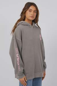 Santa Monica Hoodie - Charcoal/Pink