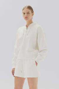 Clothing: Rosie Hooded Sweater - Antique White