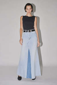 Rework Maxi Skirt  Light Bleach - Light Vintage Indigo