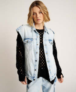 Depeche Blue Oversized Denim Trucker