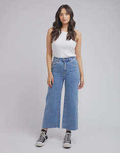 Charlie High Rise Wide Leg Jean - Dark Blue