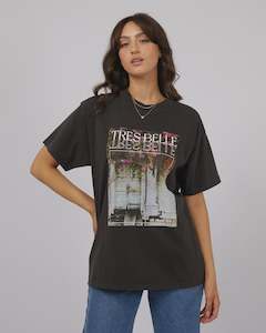 Clothing: Belle Oversized Tee - Black