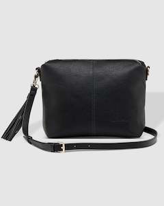 Daisy Stripe Crossbody Bag  - Black pre order