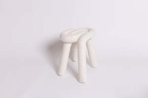 Bruno Stool - White Boucle