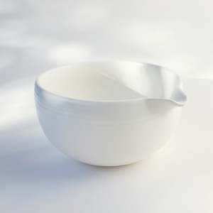 Accessories: Matcha Essentials: Classic White Chawan with Built-In Pourer