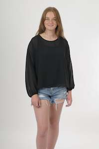 Polly Top: Polly Top - Black - Pre order