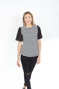 Donna Tee - Stripe Body - Pre Order