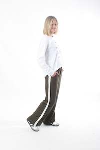 Olivia Pants - Plantation and White Stripe - Pre-Order