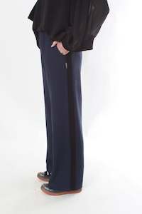 Olivia Pants - Navy with Black Stripe - Pre Order