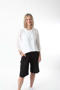 Lulu Tops 1: LuLu Top - White Textured Linen