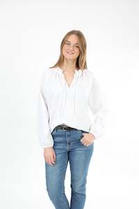 Parker Top - White Linen