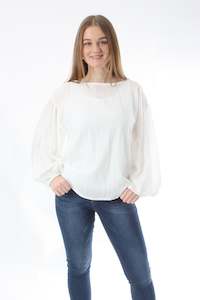 Kingston Top: Kingston Top - Ivory textured