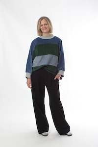 Sonia Top - Blue and Green Corduroy - Pre Order