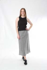 Bias Skirts: Bias Skirt - Black and White