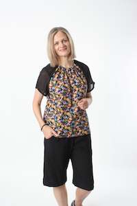 Danni Top - Black Floral