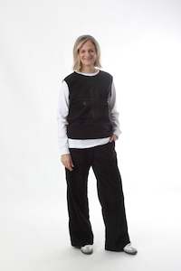 Vest Merino - Black with Black Trims - Pre Order