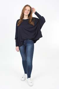 Alexa Top - Merino - Navy - pre order