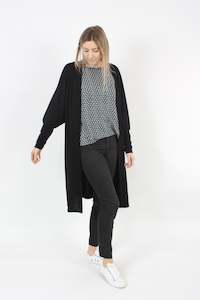 Cardi Square - Black or Navy Merino - Long Length - Pre Order - 2 - 3 Weeks