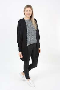 Cardi Square - Black or Navy Merino - Mid Length - Pre Order - 2 - 3 Weeks