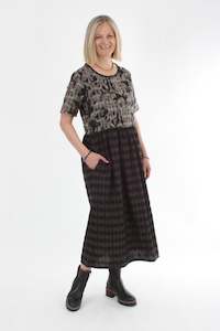 Tara Dress: Tara Dress - Chocolate and Black Check