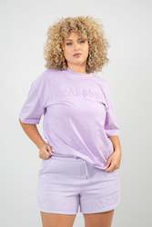 Lilac Wahine Embossed T-Shirt