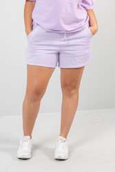 Lilac Wahine Embossed Shorts