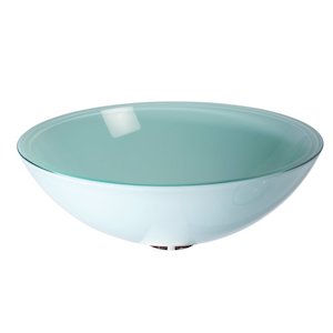 Glass Vessel Basin, Green Ice, Ø 425mm