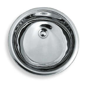 Large Stainless Steel Drop-in Basin 44cm, Raised Edge