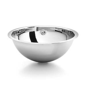 Washbasins: Stainless Steel Drop-in Basin, Flat Edge, Ø 410mm