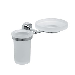 Satin Glass Tumbler and Soap Holder - Baketo Series