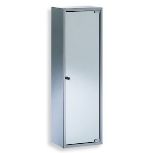 Stainless Steel Bathroom Cabinet, Mirror Door, 75x25cm