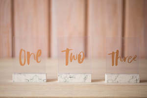 Table Numbers Marble Set