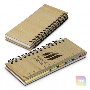 121728 – Bamboo Sticky Note Wallet Waikato Printing Company