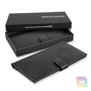 121122 – Pierre Cardin Leather Passport Wallet Waikato Printing Company