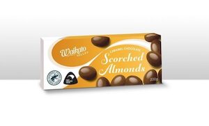 Waikato Valley Chocolate Caramel Chocolate Scorched Almonds 200g (new)