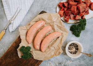 Murray’s Famous Beef Sausages (x6 Sausages) - Waipawa Butchery