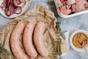 Pork, Seeded Mustard and Onion GF (Sausages x6) - Waipawa Butchery