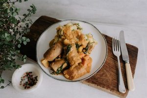 Butchery: Curried Beef Sausages & Potato Mash - Waipawa Butchery