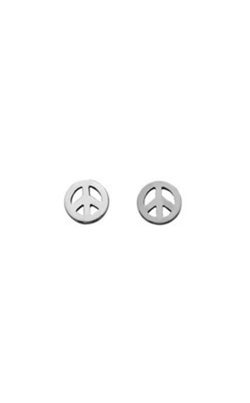 Sterling Silver Karen Walker mini peace earrings from Walker and Hall Jeweller -…