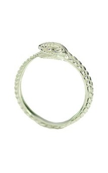 Zoe & Morgan Eternity Snake Ring - Sterling Silver from Walker and Hall Jewe…