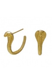 Jewellery: Zoe & Morgan 9ct Mini Cobra Hoop earrings from Walker and Hall Jeweller - Walker & Hall