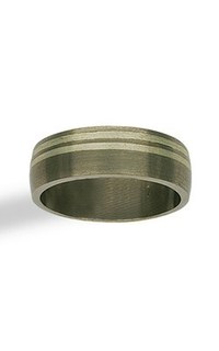 Titanium and sterling silver men's ring from Walker and Hall Jeweller - Walker & Hall