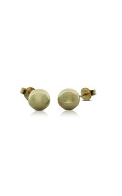 Jewellery: 9ct yellow gold plain ball stud earrings from Walker and Hall Jeweller - Walker & Hall