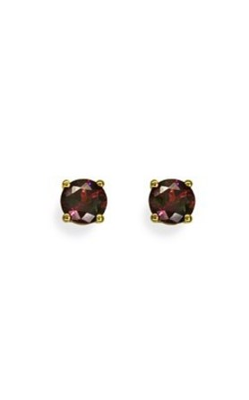 9ct yellow gold garnet studs from Walker and Hall Jeweller - Walker & Hall